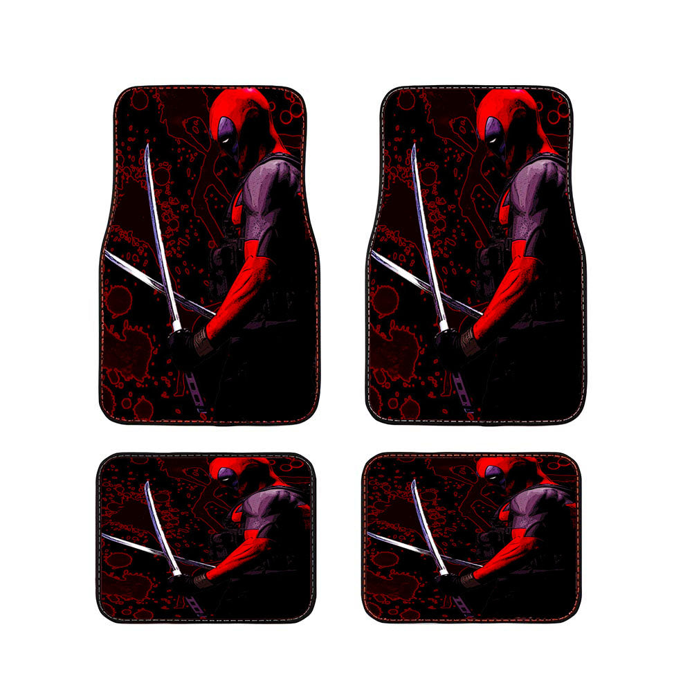 Deadpool Twin Sword Car Floor Mats Accessories