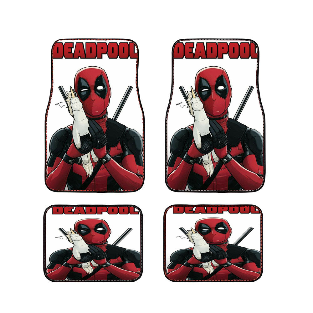 Deadpool With Unicorn Car Floor Mats Accessories