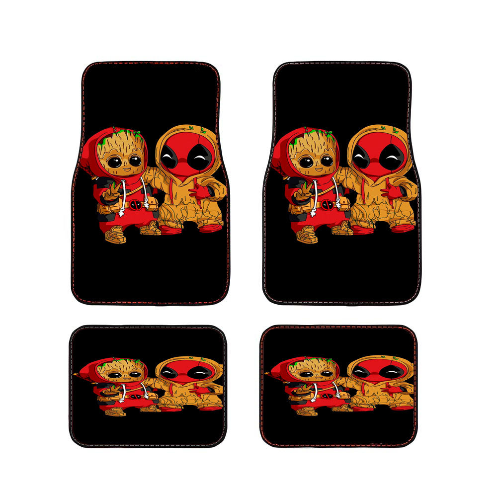 Deadpool X Groot Car Floor Mats Accessories