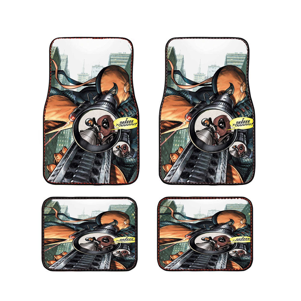 Deathstroke And Deadpool Scope Car Floor Mats Accessories