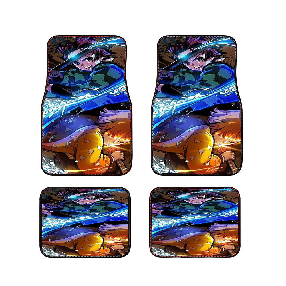 Demon Slayer Tanjiro And Zenitsu Car Floor Mats Accessories