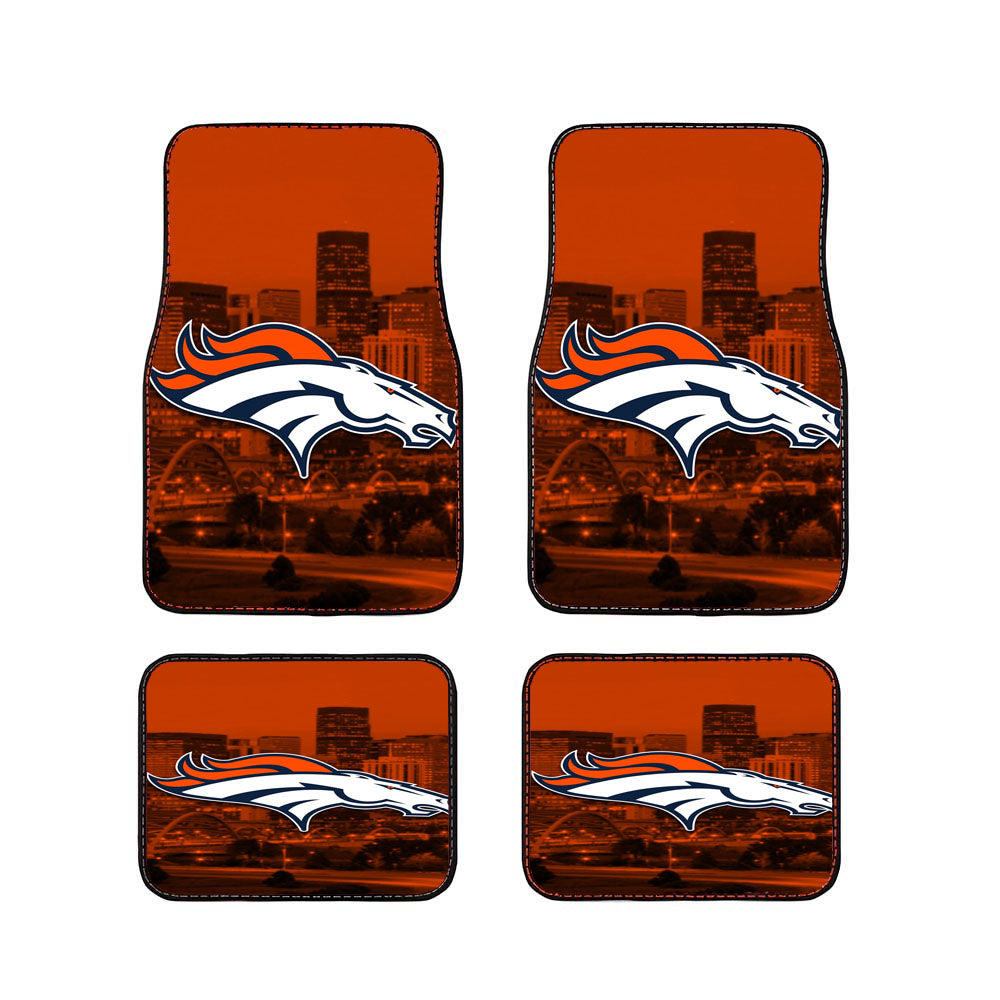 Denver Broncos Emblem Car Floor Mats Accessories