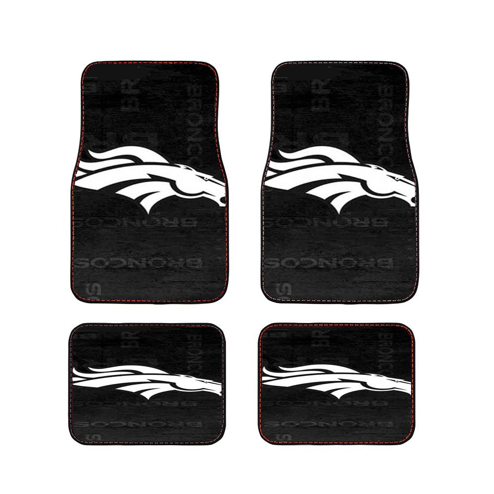 Denver Broncos Rough Grey Car Floor Mats Accessories