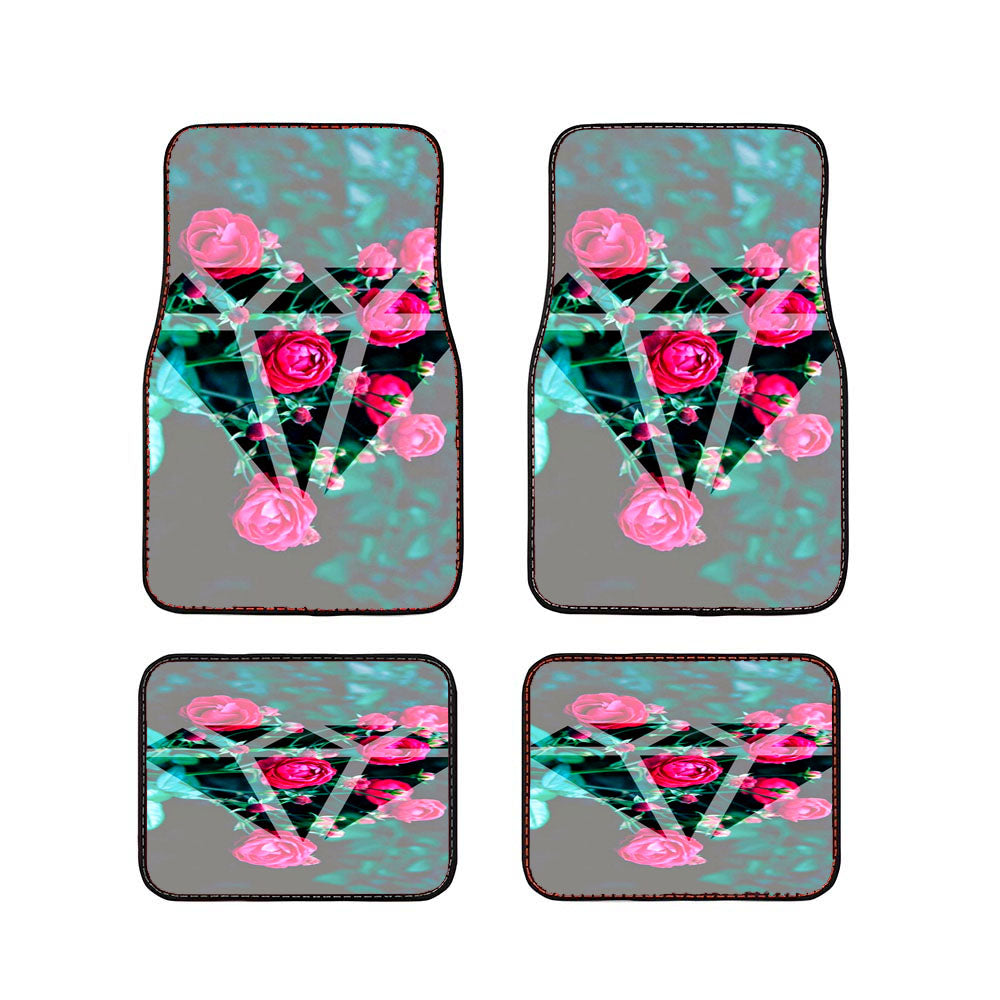 Diamond Flower Poster Car Floor Mats Accessories
