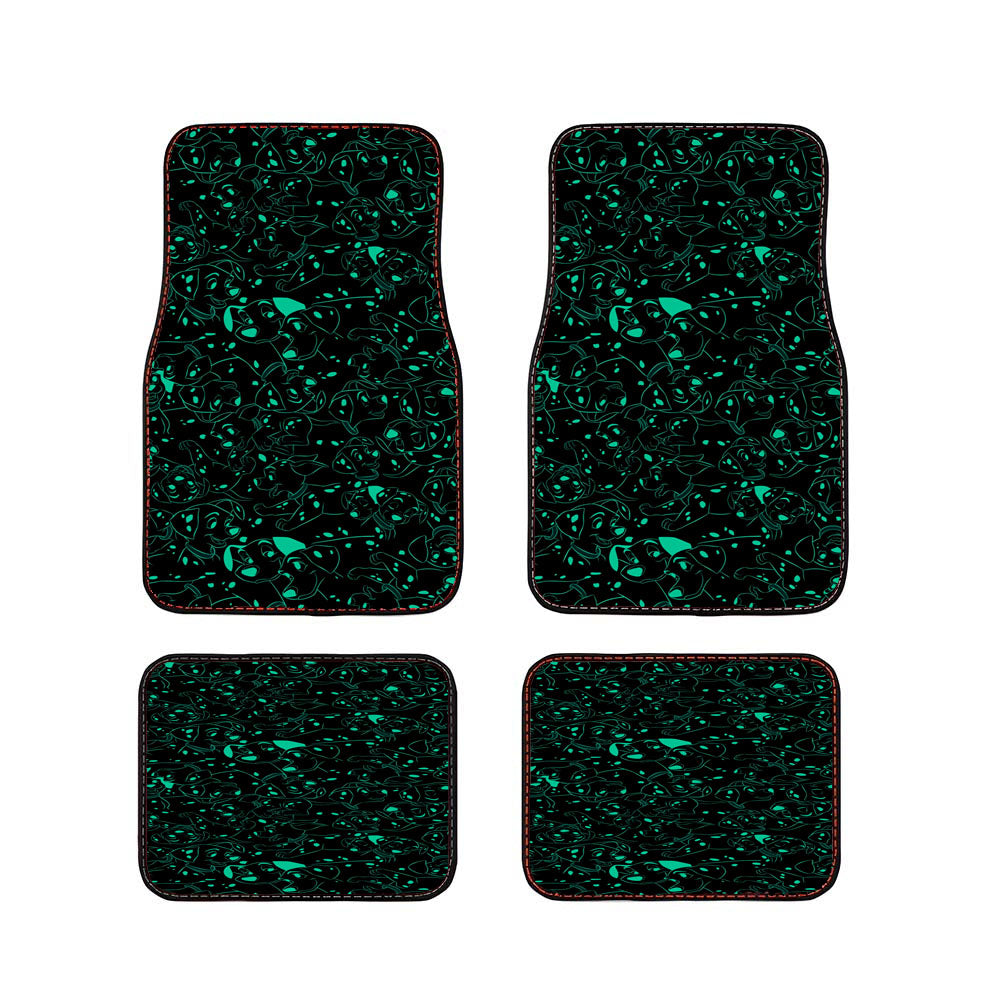 Disney 101 Dalmatians Family Pattern Black Tosca Car Floor Mats Accessories