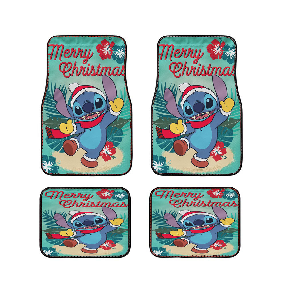 Disney Merry Christmas Stitch Car Floor Mats Accessories