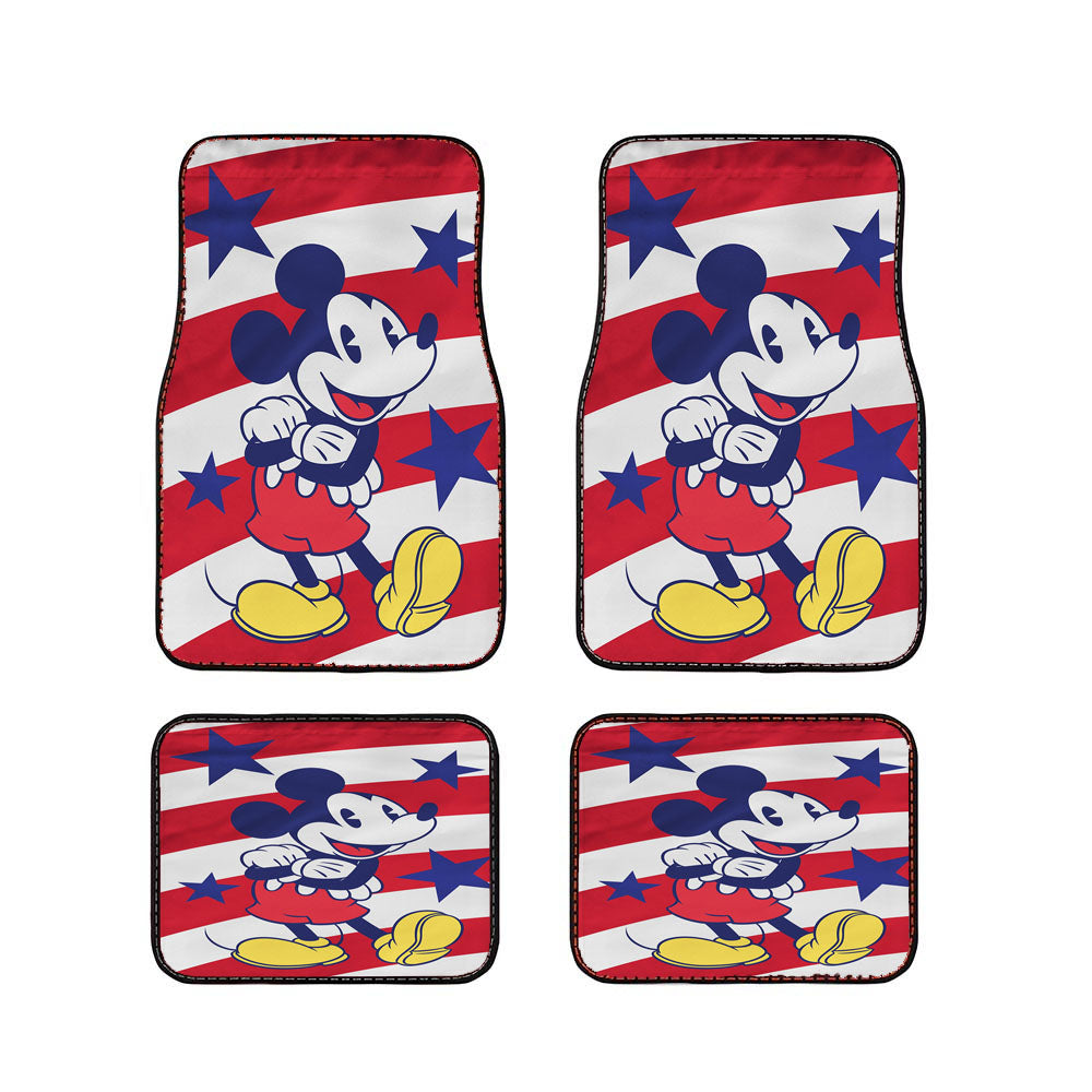 Disney Mickey Mouse Stars And Stripes Car Floor Mats Accessories
