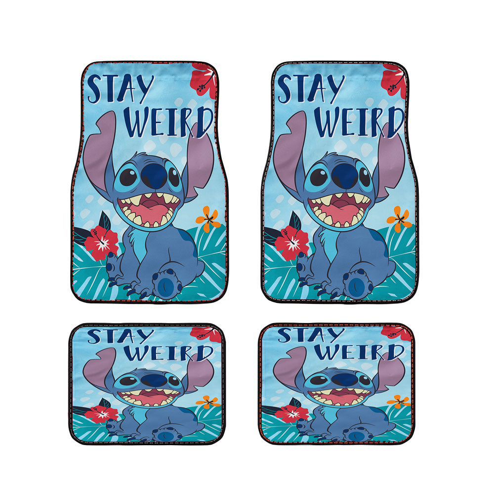 Disney Stay Weird Stitch Car Floor Mats Accessories