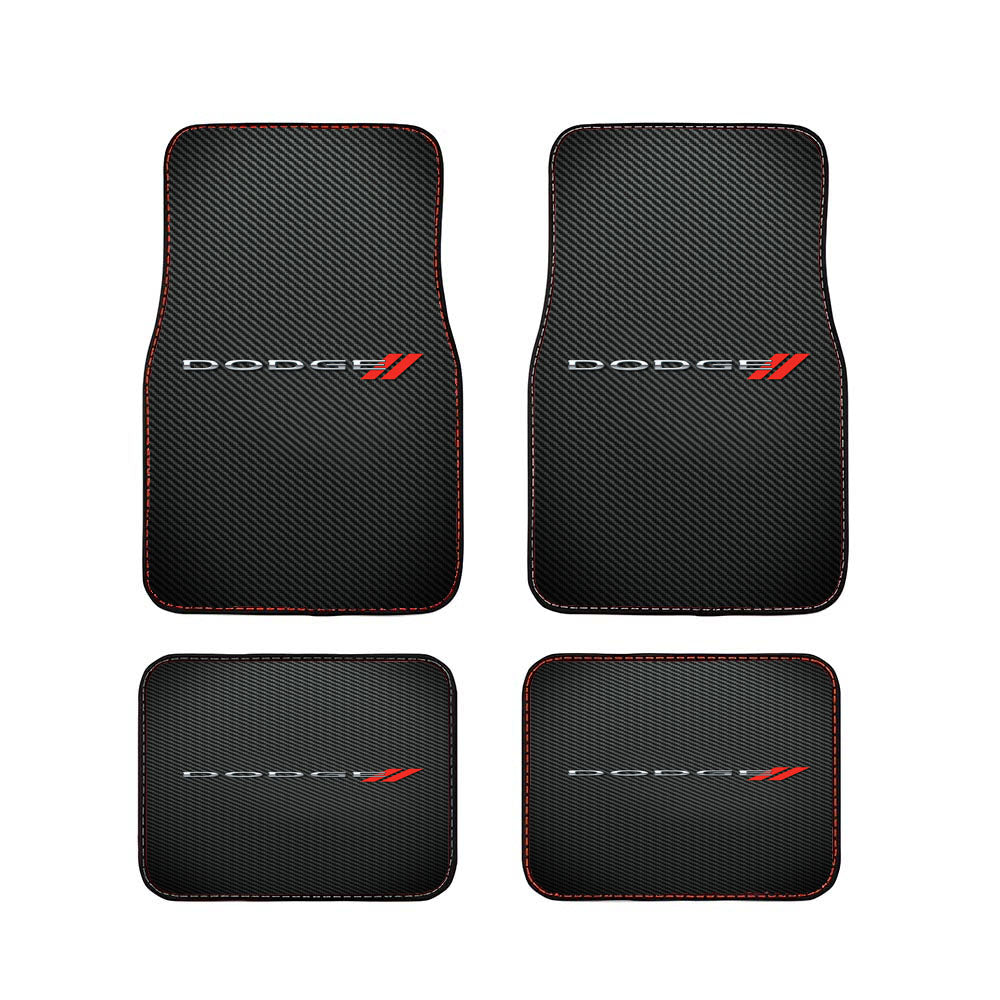 Dodge Carbon Fiber Logo Car Floor Mats Accessories