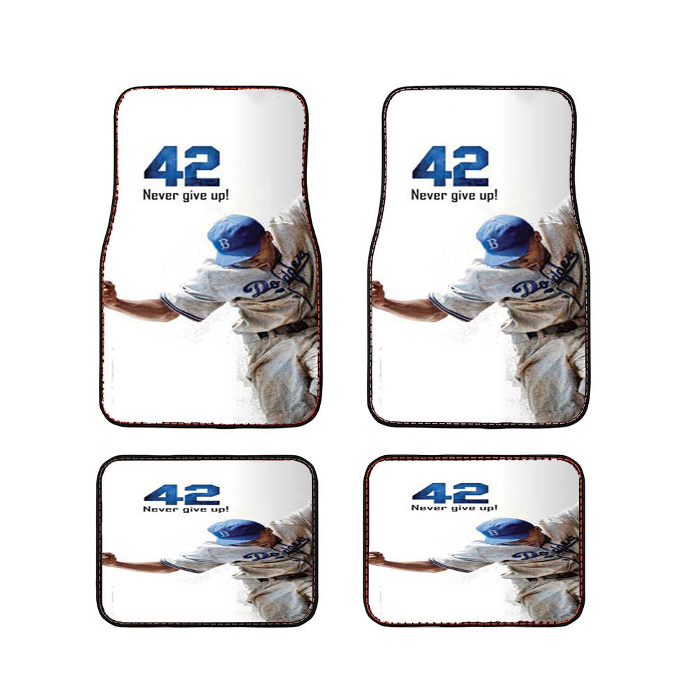 Dodgers 42 Poster Car Floor Mats Accessories