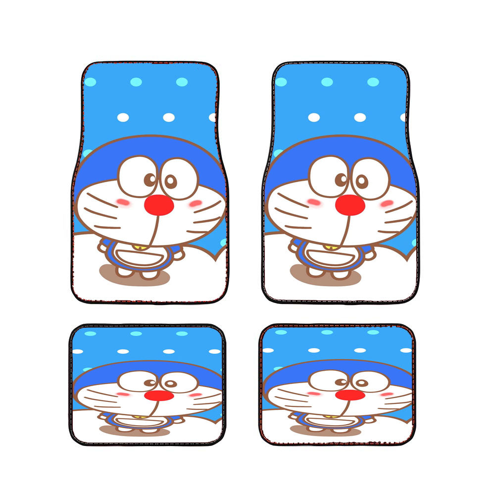 Doraemon Dot Pattern Car Floor Mats Accessories