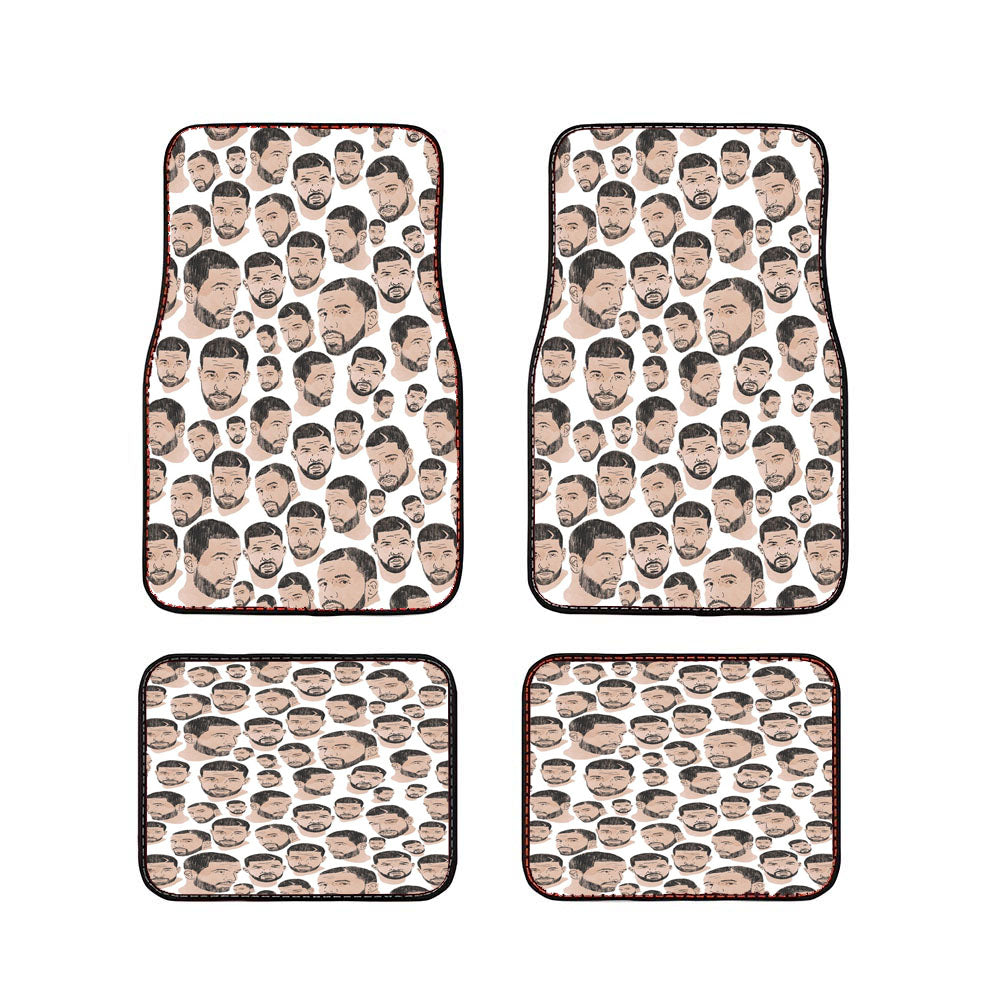 Drake Face Pattern Car Floor Mats Accessories