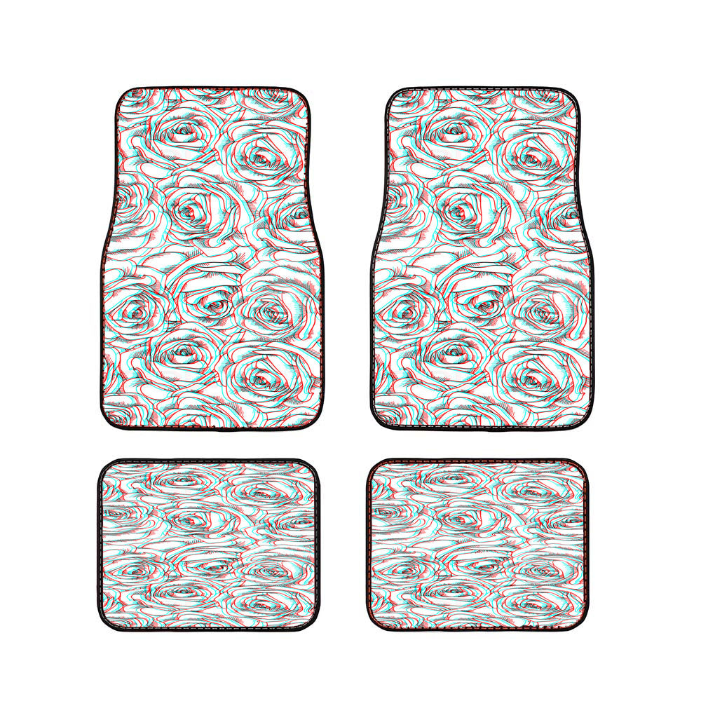 Drawing Roses Pattern Car Floor Mats Accessories