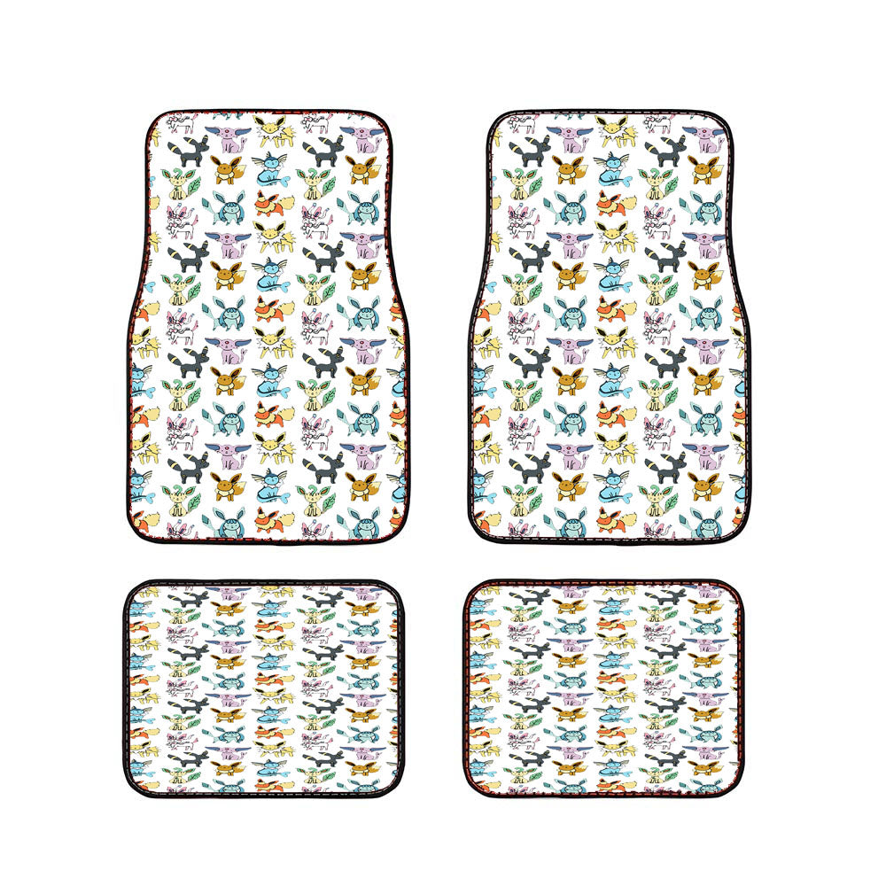 Eevee Evolutions Pattern Car Floor Mats Accessories
