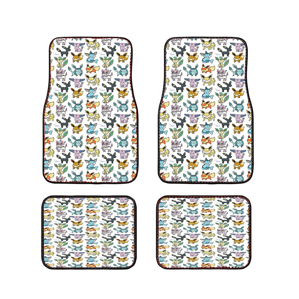 Eevee Pattern Car Floor Mats Accessories