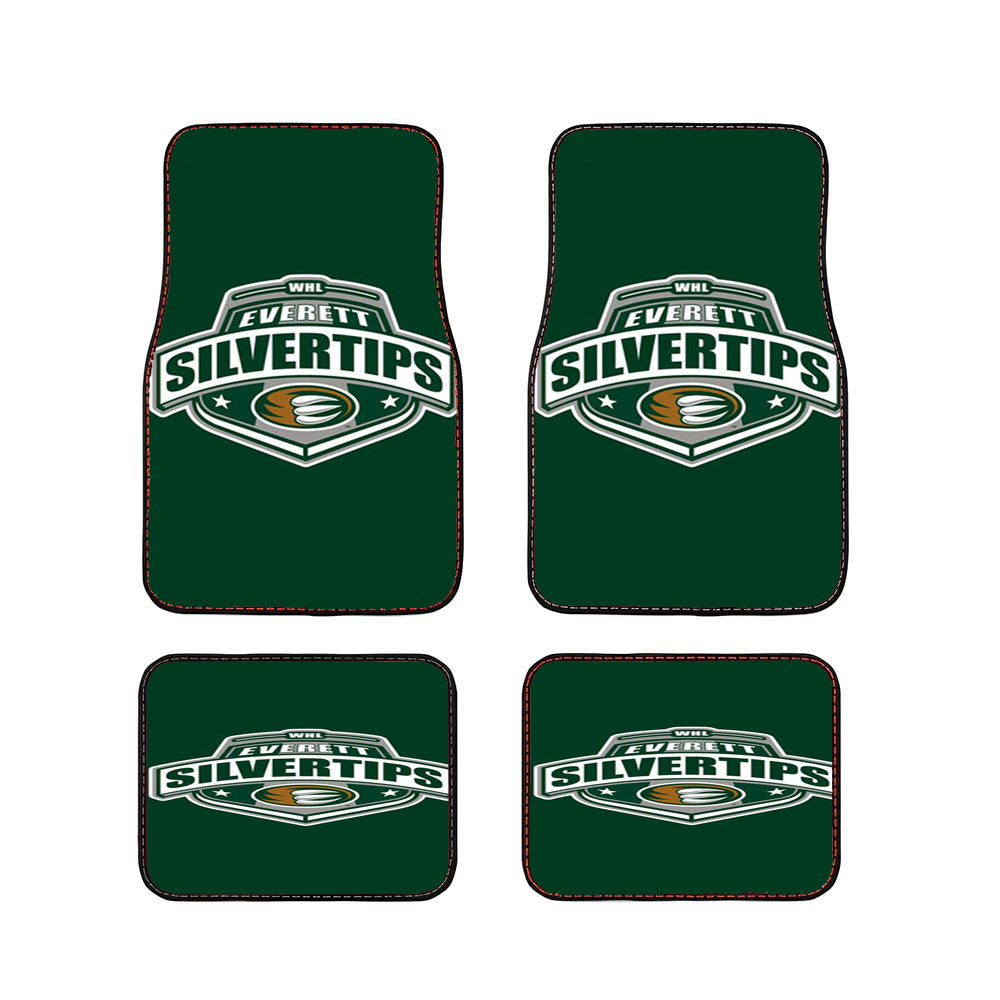 Everett Silvertips Logo Car Floor Mats Accessories