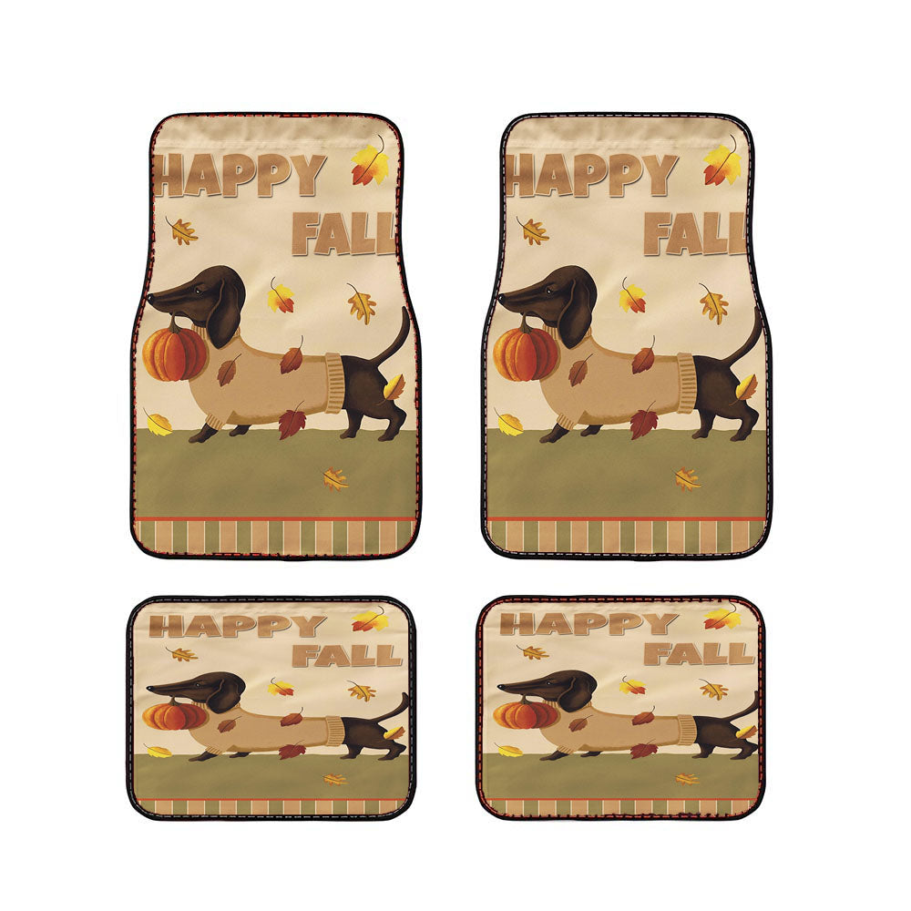 Fall Dachshund Car Floor Mats Accessories