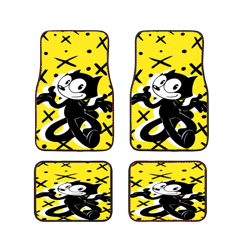 Felix The Cat White Shadow And Pattern Car Floor Mats Accessories