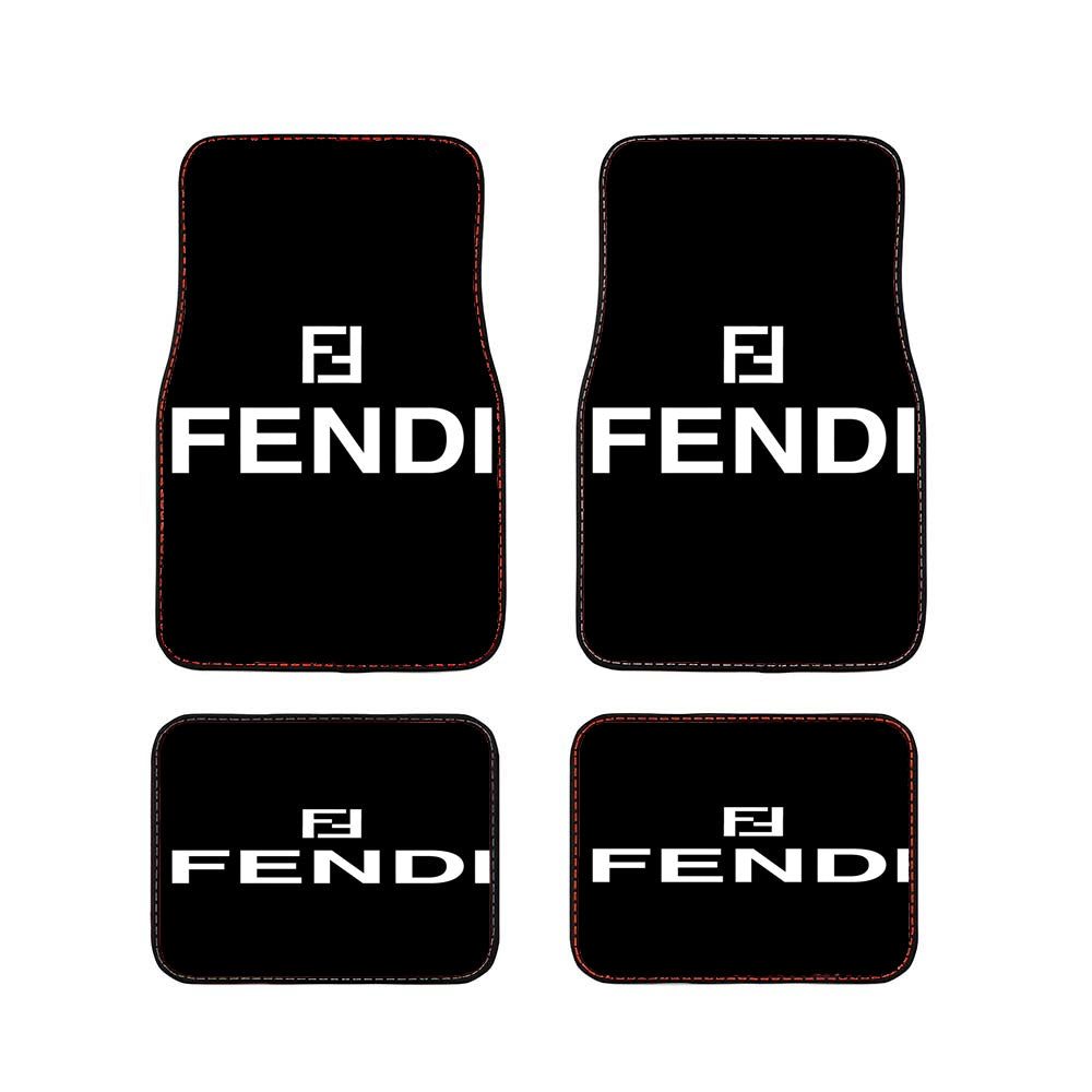 Fendi Black Car Floor Mats Accessories