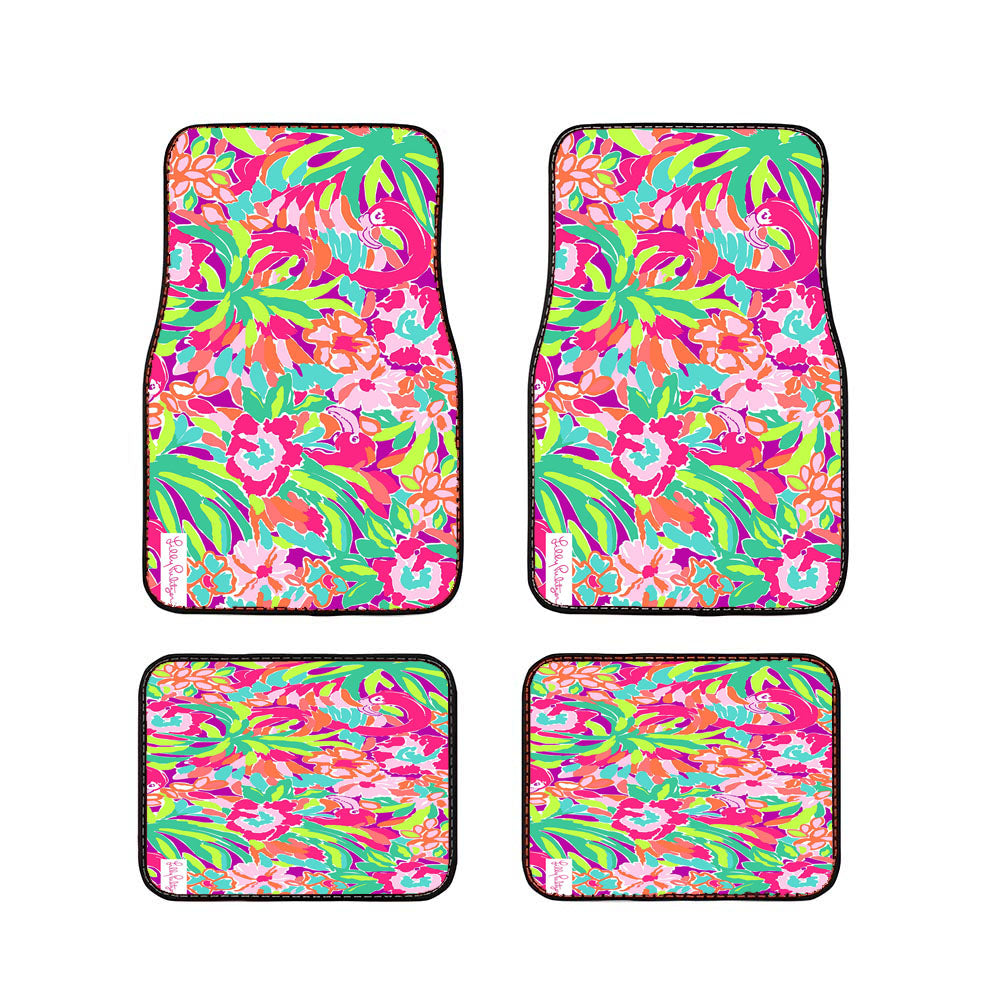 Flamingo Lilly Pulitzer Car Floor Mats Accessories