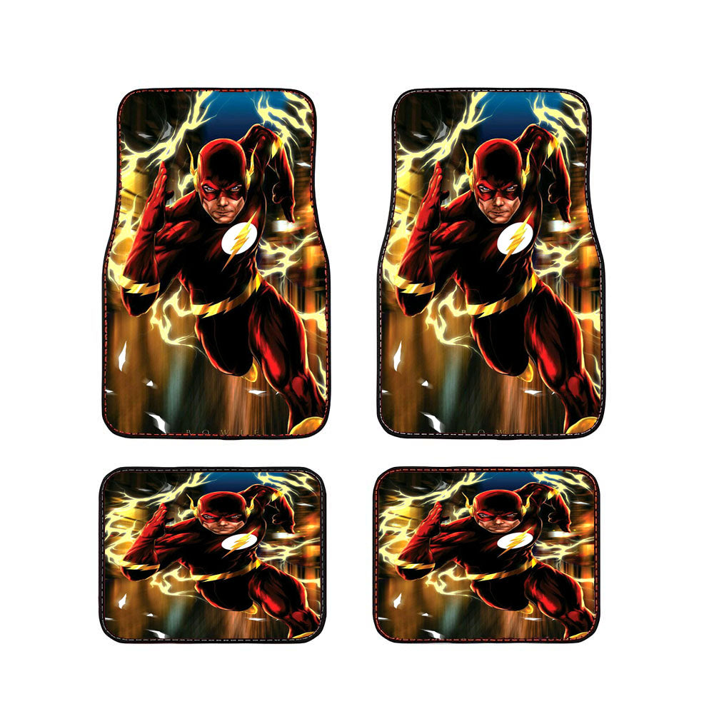 Flash Superhero Artwork Car Floor Mats Accessories