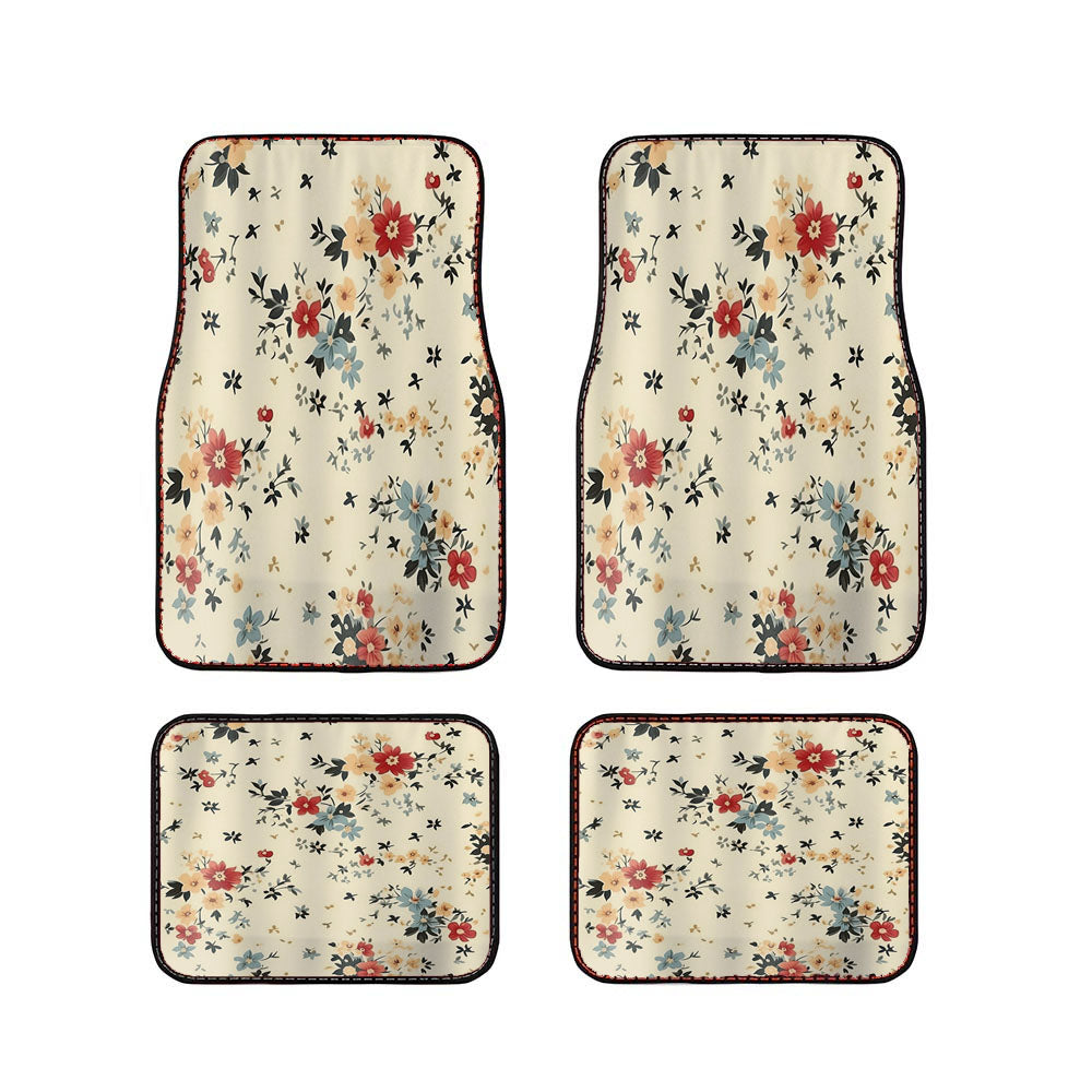 Floral 2 Car Floor Mats Accessories
