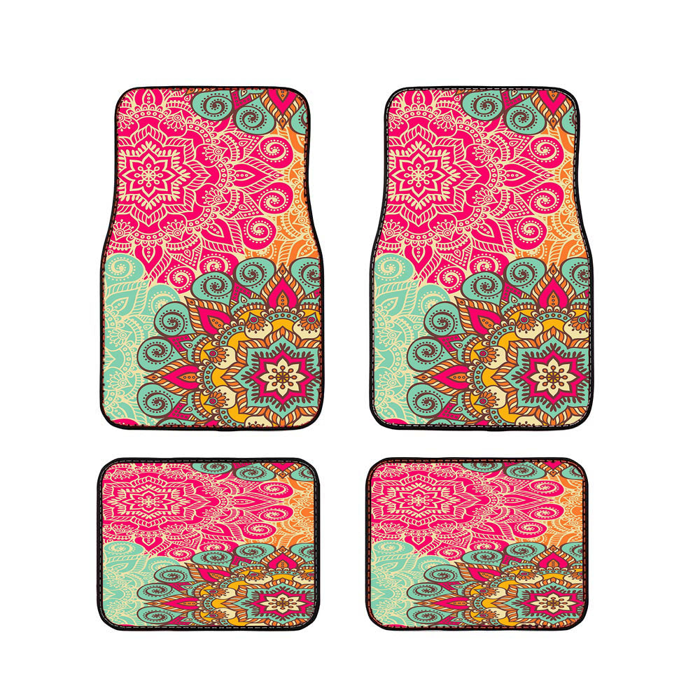 Floral Art Car Floor Mats Accessories