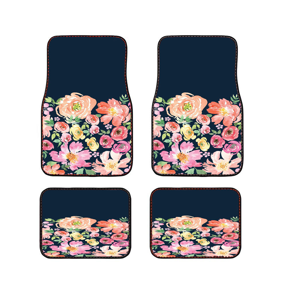 Floral Backgrounds Car Floor Mats Accessories