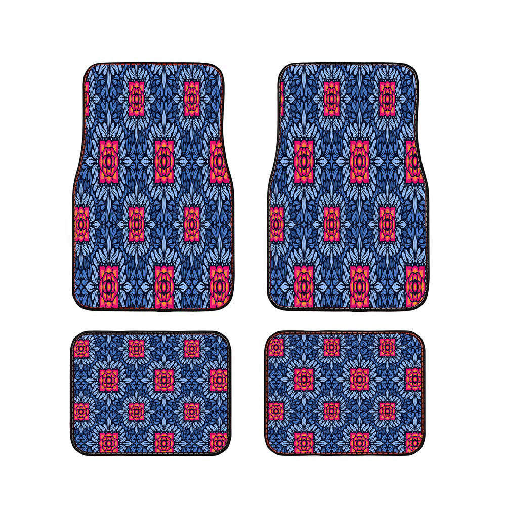 Floral Seamless Patterm Car Floor Mats Accessories
