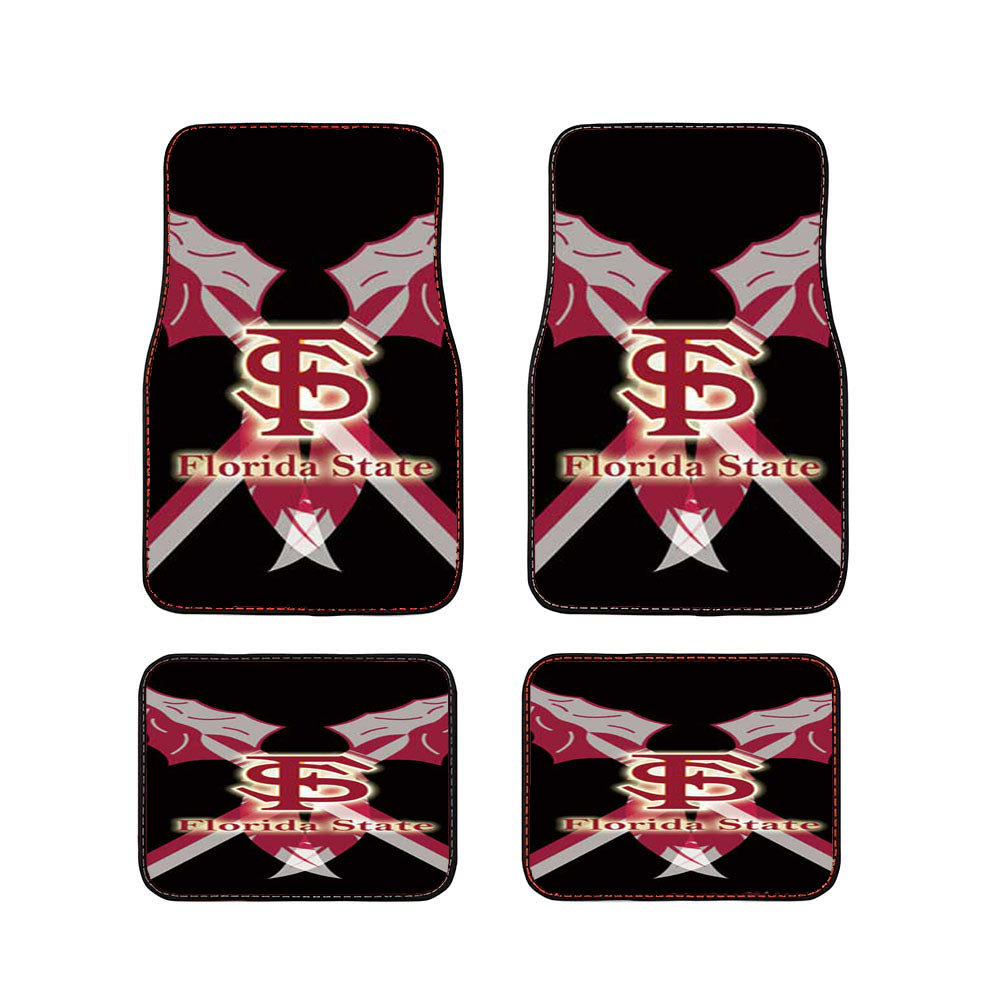 Florida State Crossed Spears Light Car Floor Mats Accessories