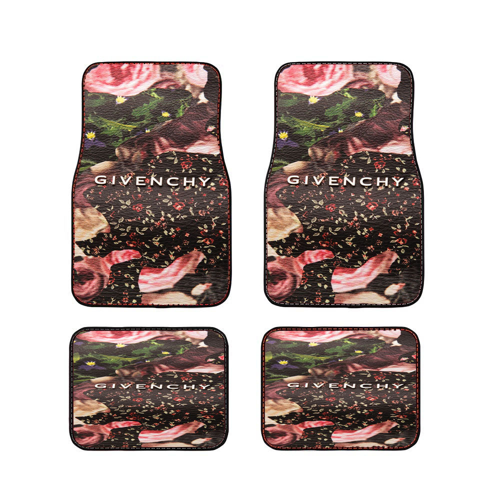Flower Camo Givenchy Texture Car Floor Mats Accessories