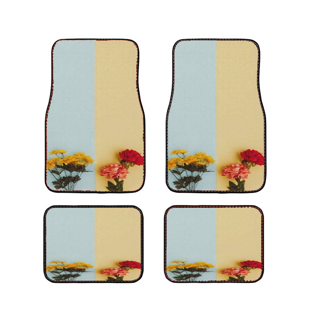 Flower Duality Painting Car Floor Mats Accessories