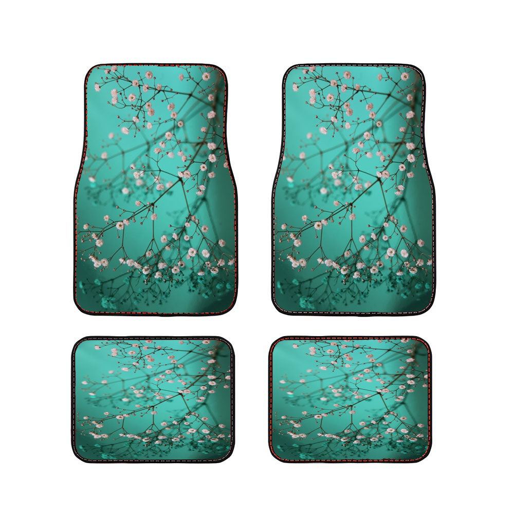 Flower Green Car Floor Mats Accessories