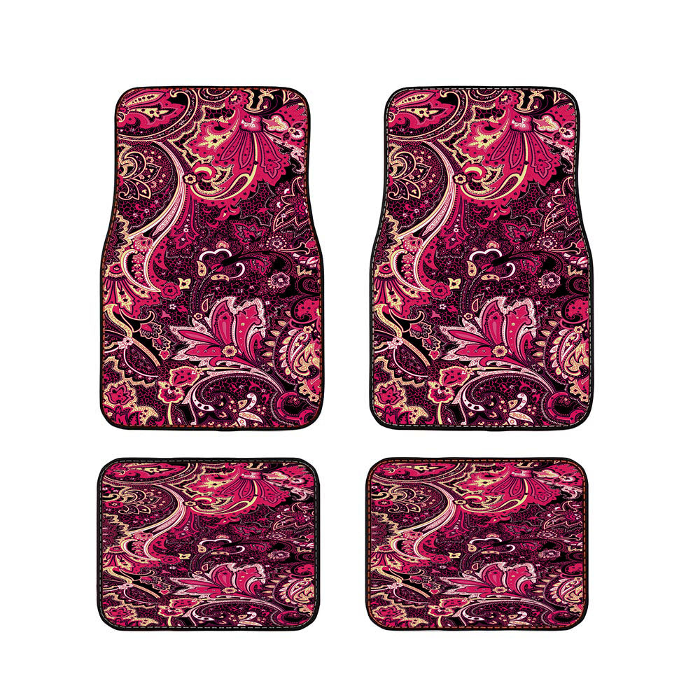 Flower Ornament Car Floor Mats Accessories