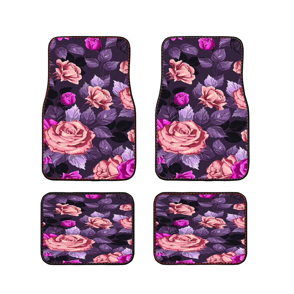 Flower Purple Car Floor Mats Accessories