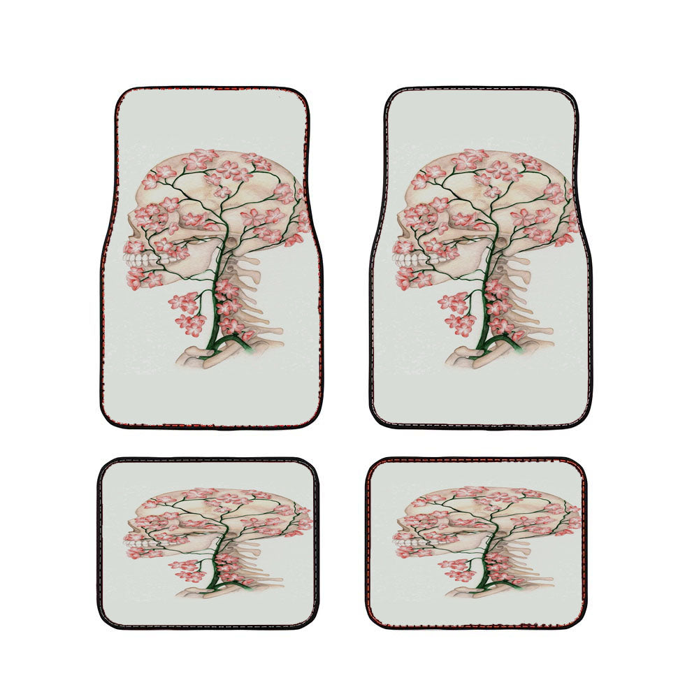 Flower Skull Car Floor Mats Accessories