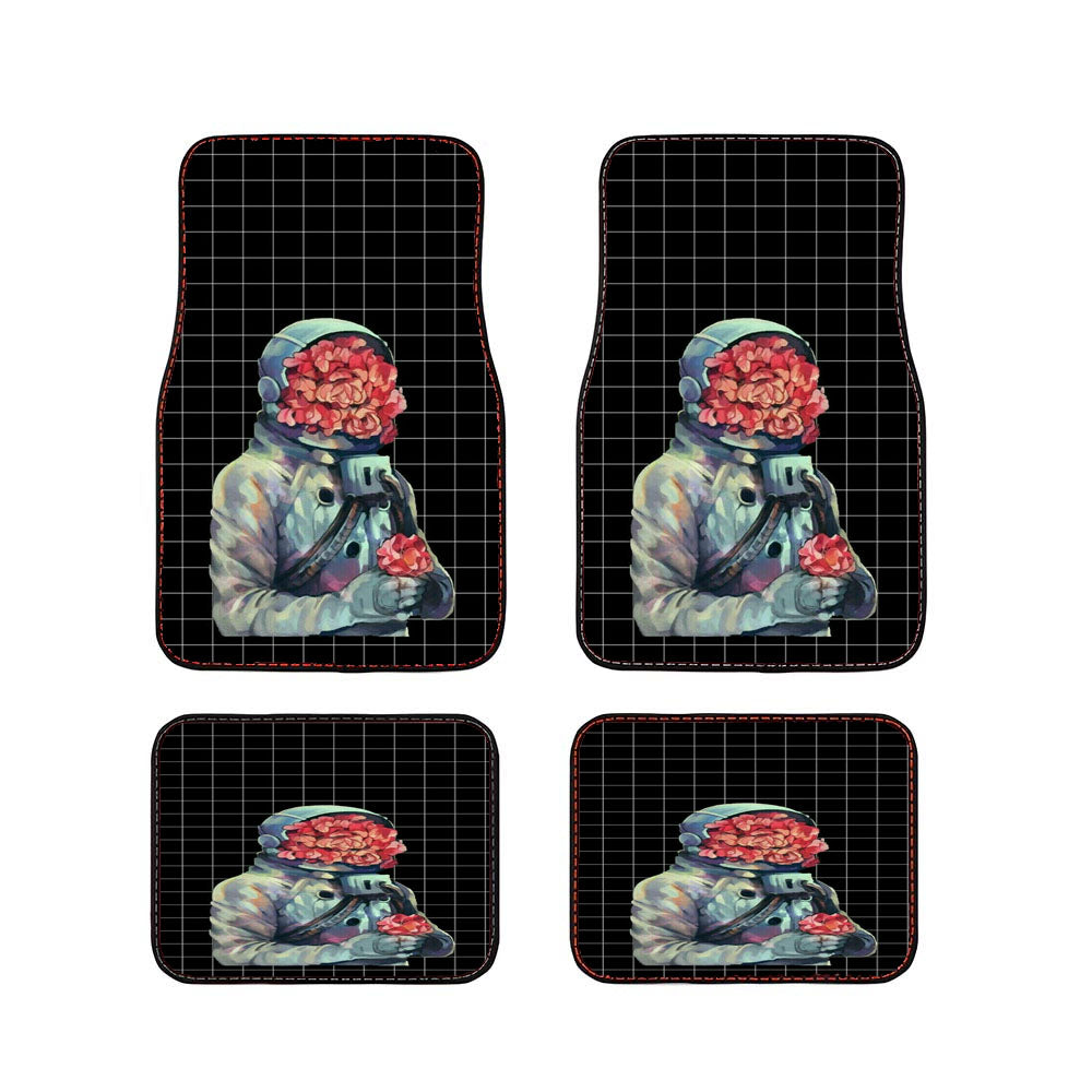 Flower Spaceman Car Floor Mats Accessories