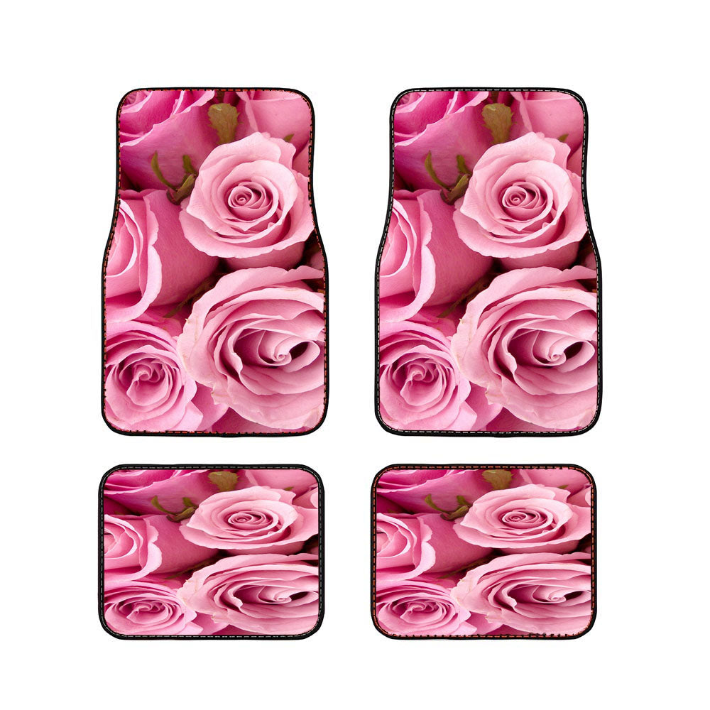 Flowers Pink Car Floor Mats Accessories