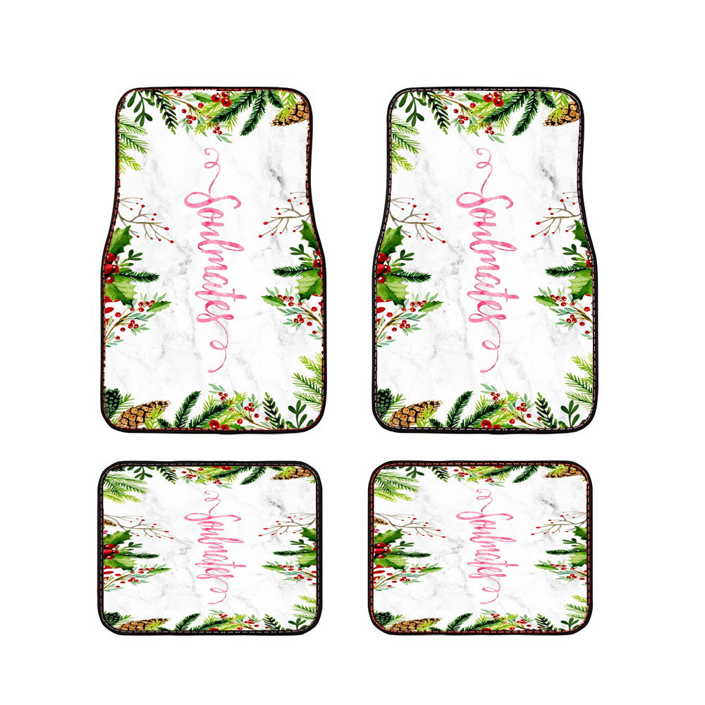 Flowers Soulmates Art Car Floor Mats Accessories