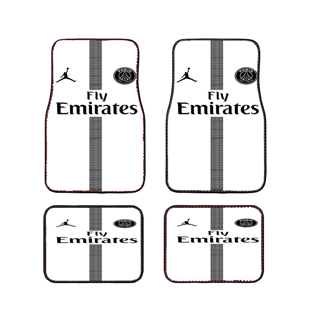 Fly Emirates White Paris Saint German Psg Feat Jordan Car Floor Mats Accessories