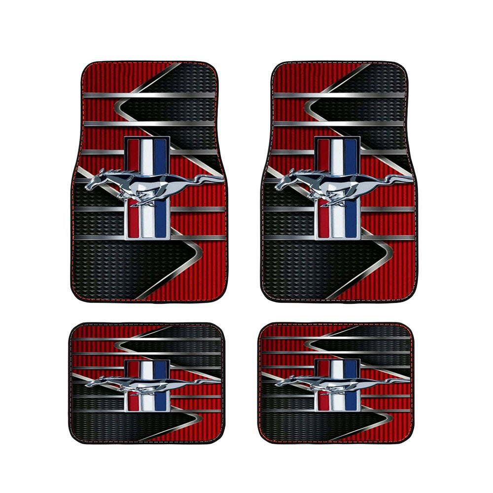 Ford Mustang Metal Logo Car Floor Mats Accessories