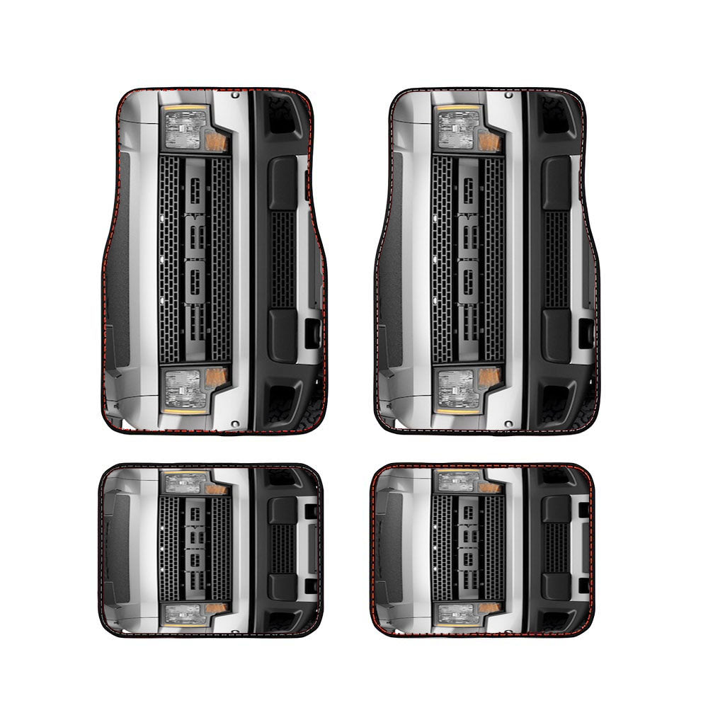 Ford Raptor White Front View Car Floor Mats Accessories