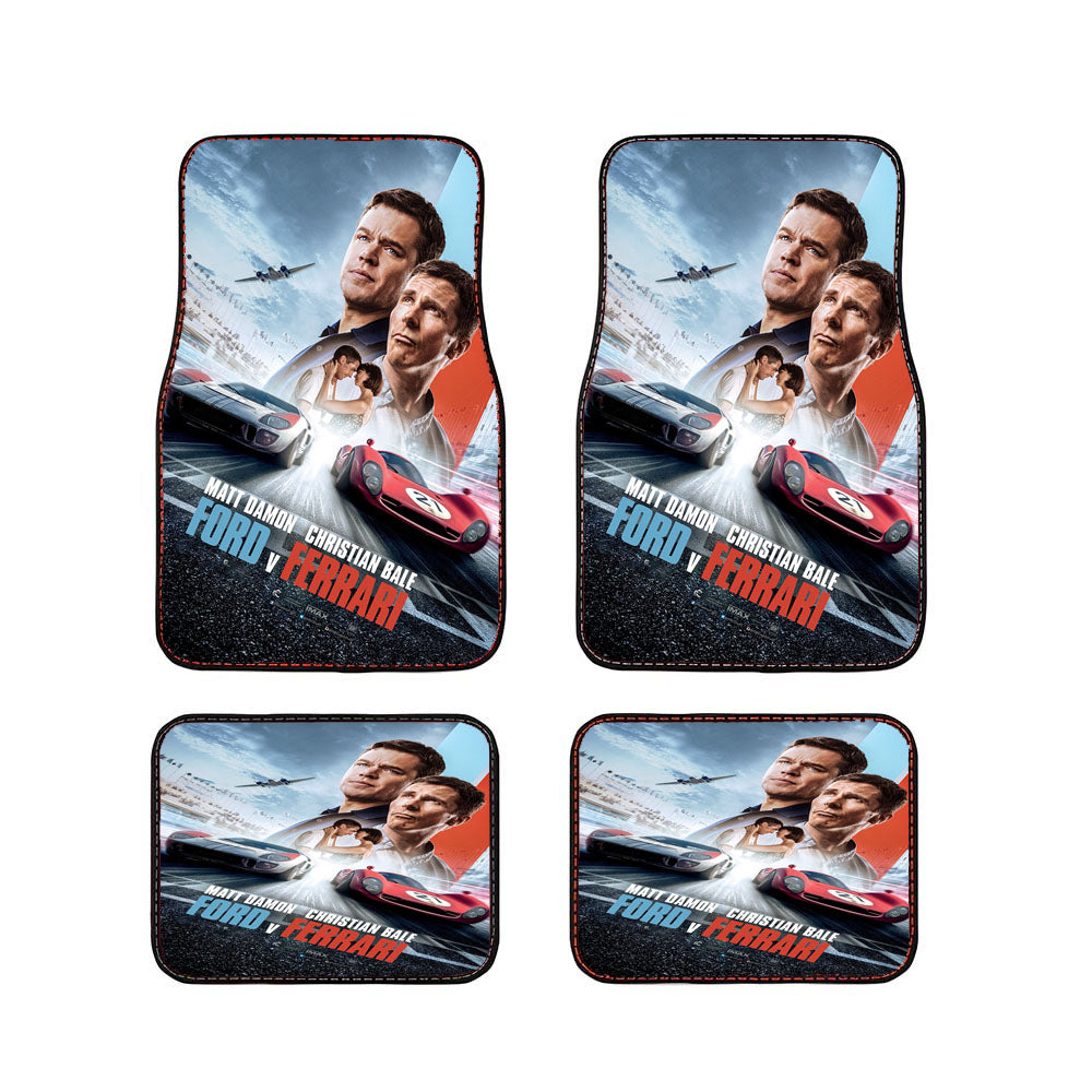 Ford Vs Ferrari Race Car Movie Poster Car Floor Mats Accessories