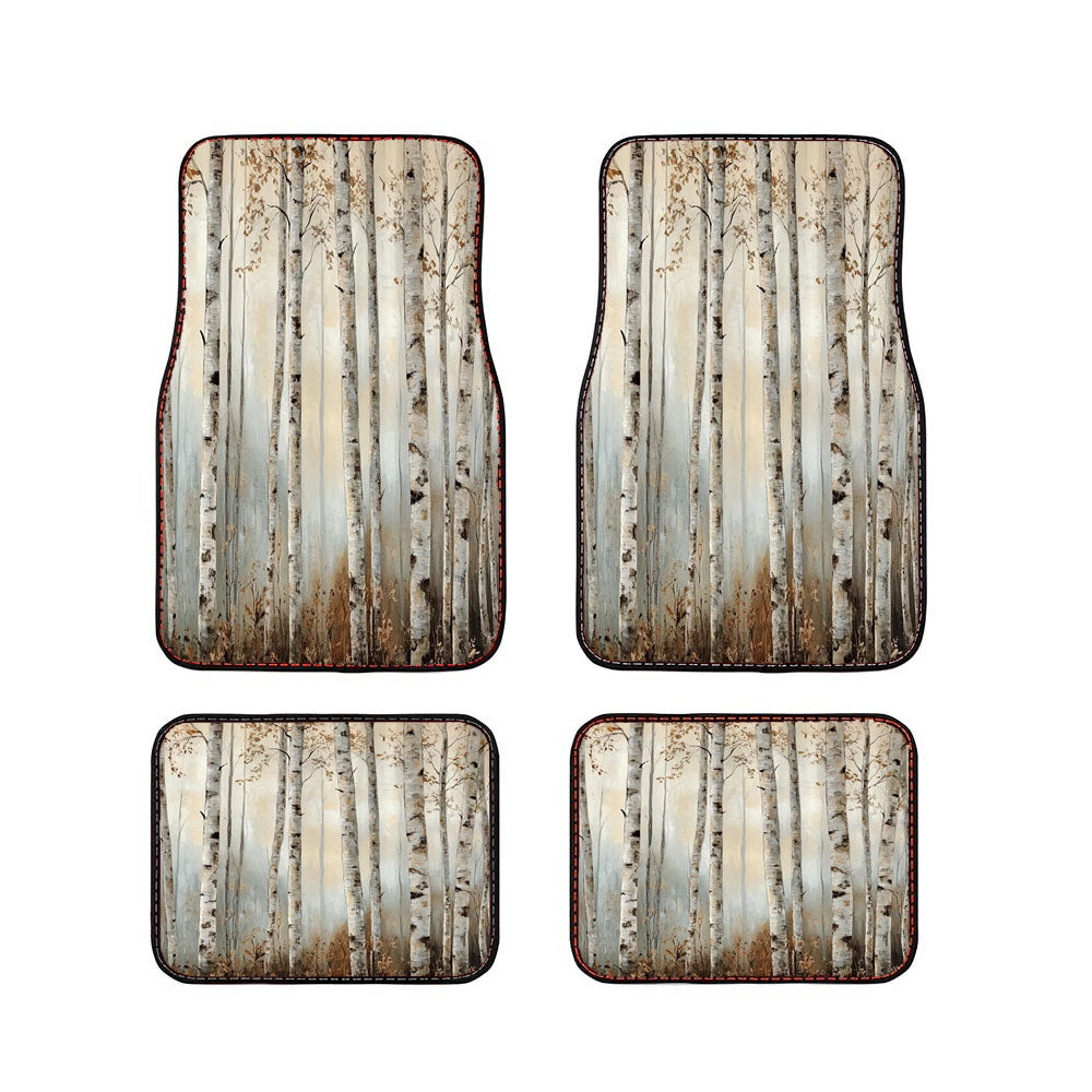 Forest Birch Trees Car Floor Mats Accessories