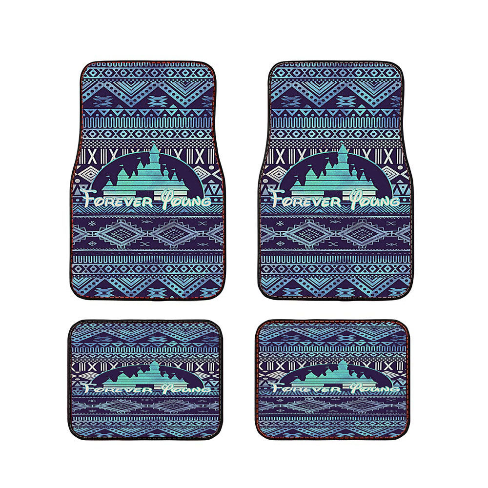 Forever Young Disney Aztec Pattern Car Floor Mats Accessories