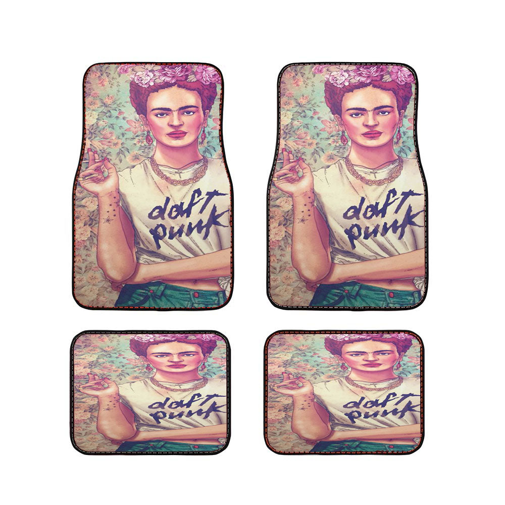 Frida Kahlo Floral Car Floor Mats Accessories