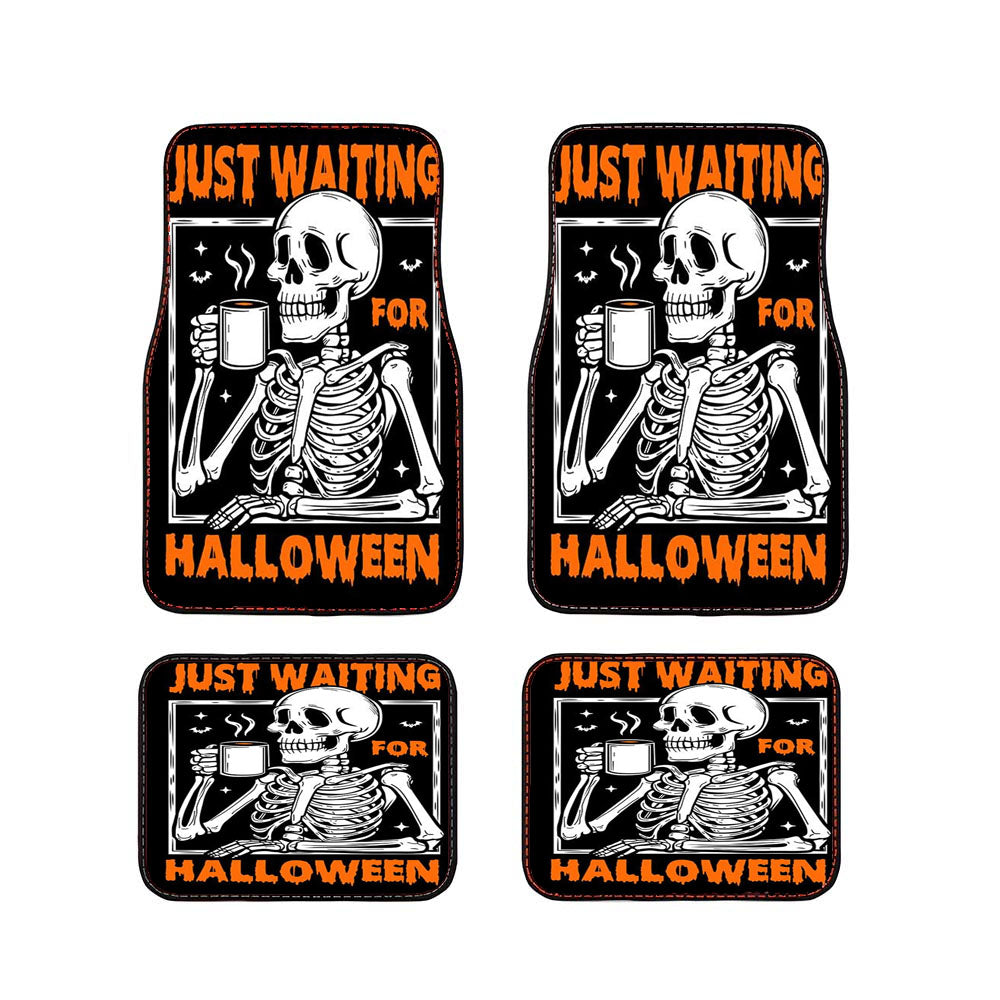 Funny Skeleton Coffee Car Floor Mats Accessories