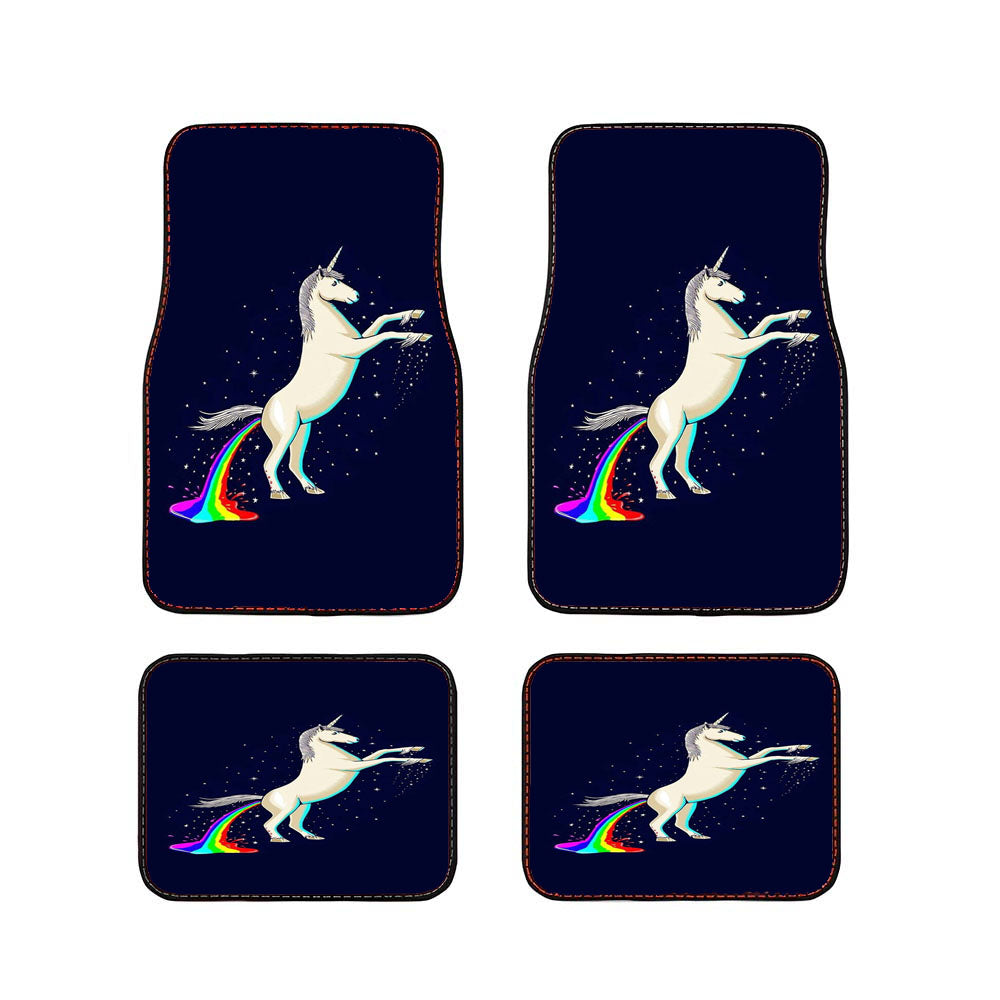 Galaxy Rainbow Unicorn Car Floor Mats Accessories