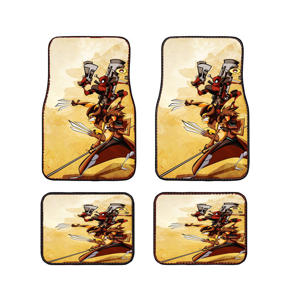 Gambit Wolverine And Deadpool Car Floor Mats Accessories