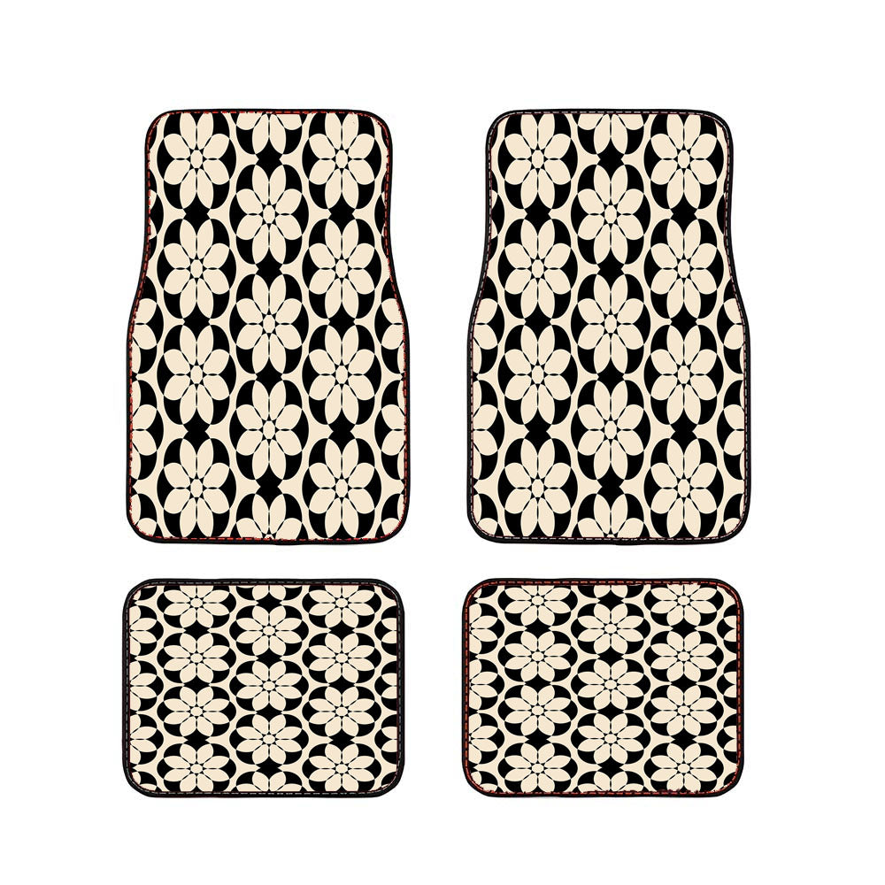 Geometric Ornamental Flowers Car Floor Mats Accessories